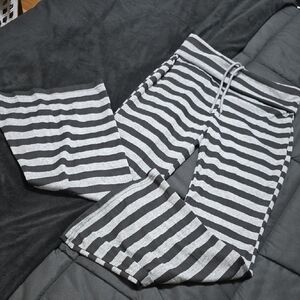 Striped Black and Gray Lounge Pants